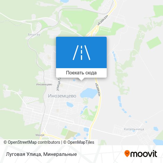 Карта Луговая Улица