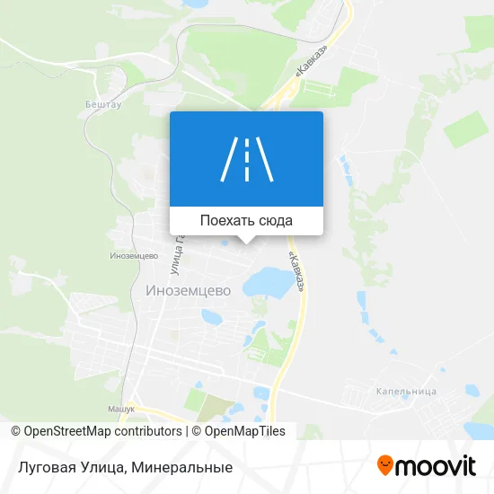 Карта Луговая Улица