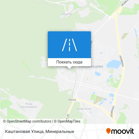 Карта Каштановая Улица