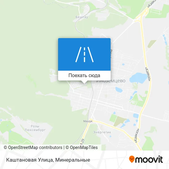 Карта Каштановая Улица