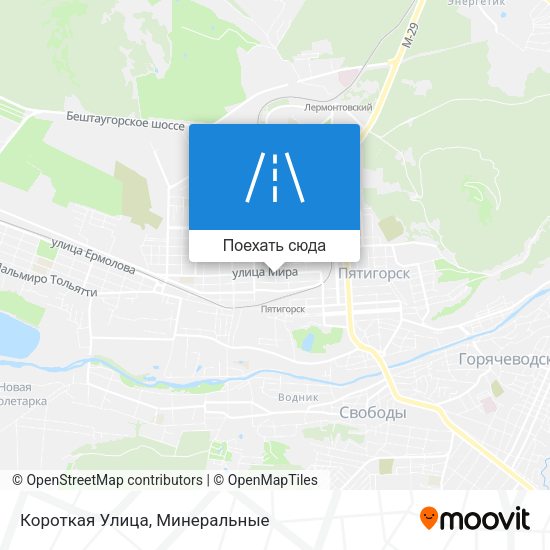 Карта Короткая Улица