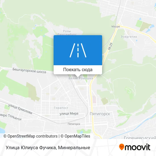 Карта Улица Юлиуса Фучика
