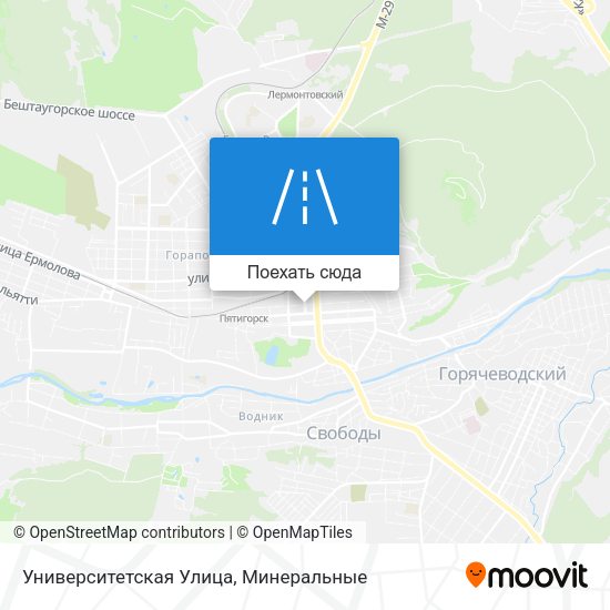 Карта Университетская Улица