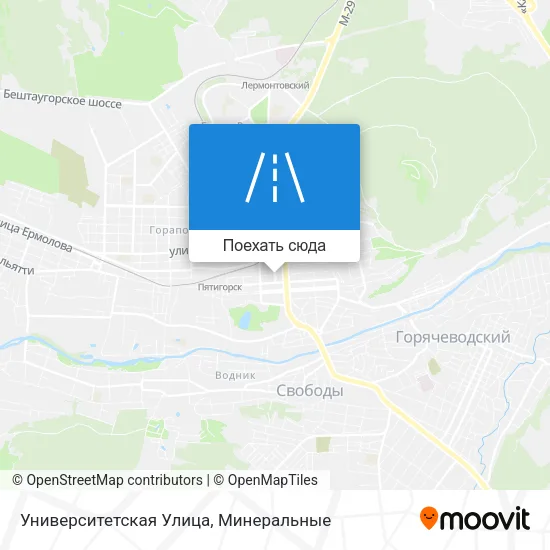 Карта Университетская Улица