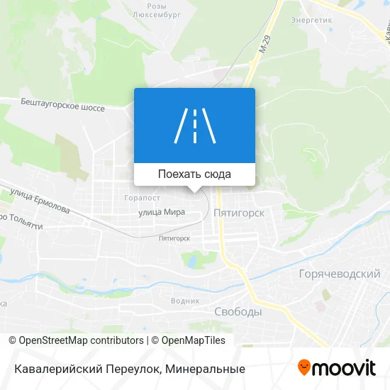 Карта Кавалерийский Переулок
