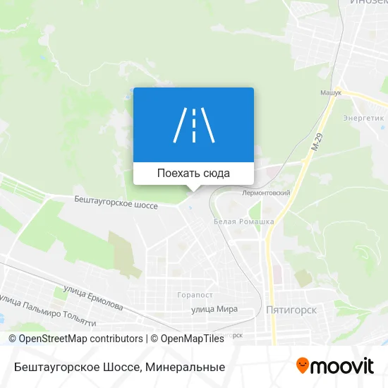 Карта Бештаугорское Шоссе