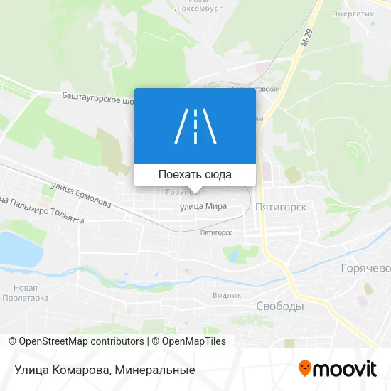 Карта Улица Комарова