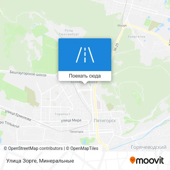 Карта Улица Зорге