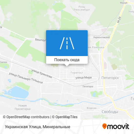 Карта Украинская Улица