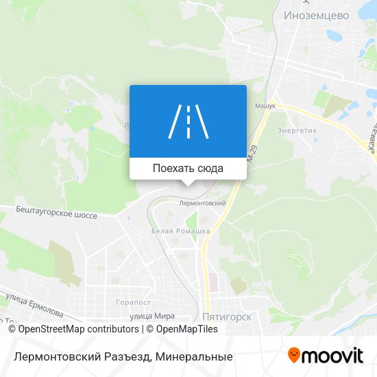 Карта Лермонтовский Разъезд