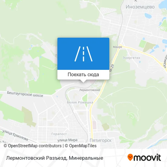 Карта Лермонтовский Разъезд