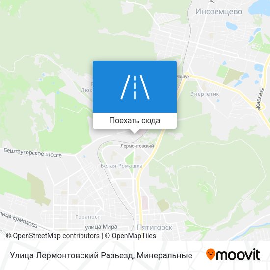 Карта Улица Лермонтовский Разьезд