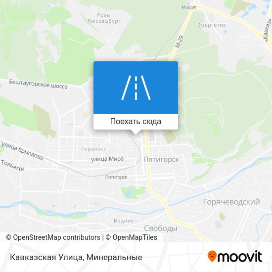 Карта Кавказская Улица