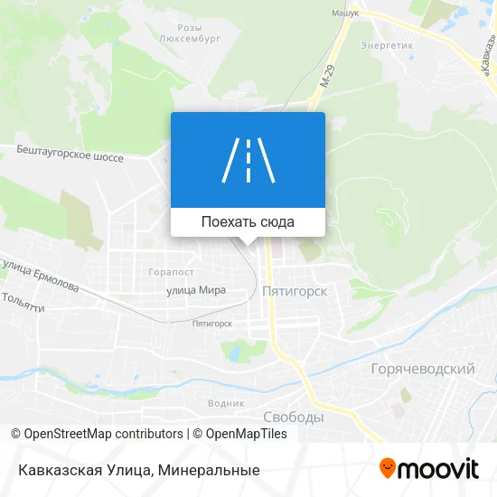 Карта Кавказская Улица
