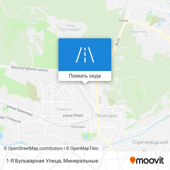 Карта 1-Я Бульварная Улица