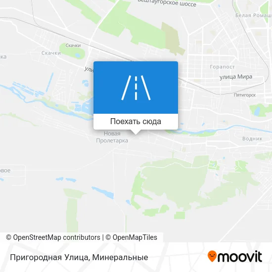 Карта Пригородная Улица
