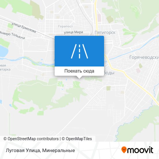 Карта Луговая Улица