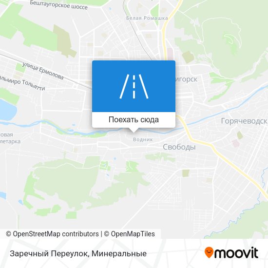 Карта Заречный Переулок
