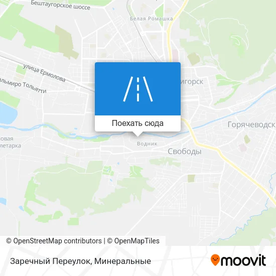 Карта Заречный Переулок