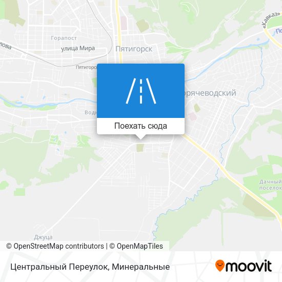 Карта Центральный Переулок