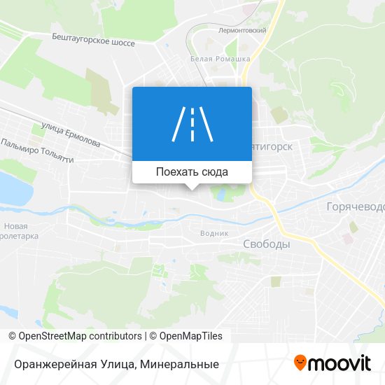 Карта Оранжерейная Улица