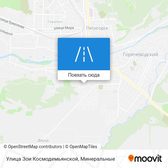 Карта Улица Зои Космодемьянской