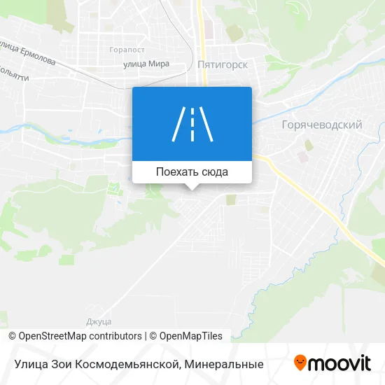 Карта Улица Зои Космодемьянской