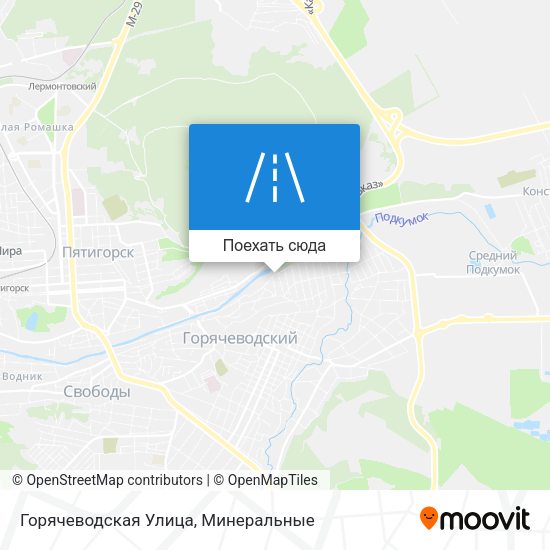Карта Горячеводская Улица