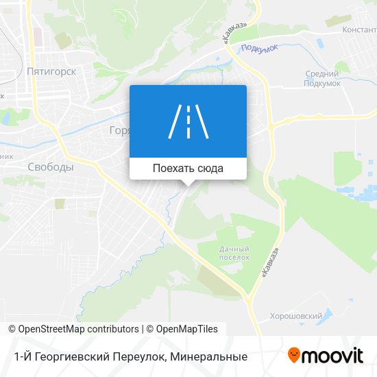 Карта 1-Й Георгиевский Переулок