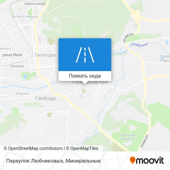 Карта Переулок Любчиковых