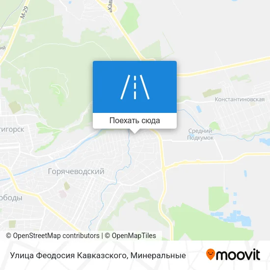 Карта Улица Феодосия Кавказского