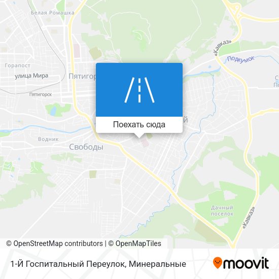 Карта 1-Й Госпитальный Переулок