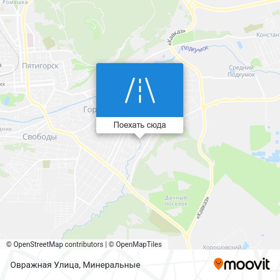 Карта Овражная Улица