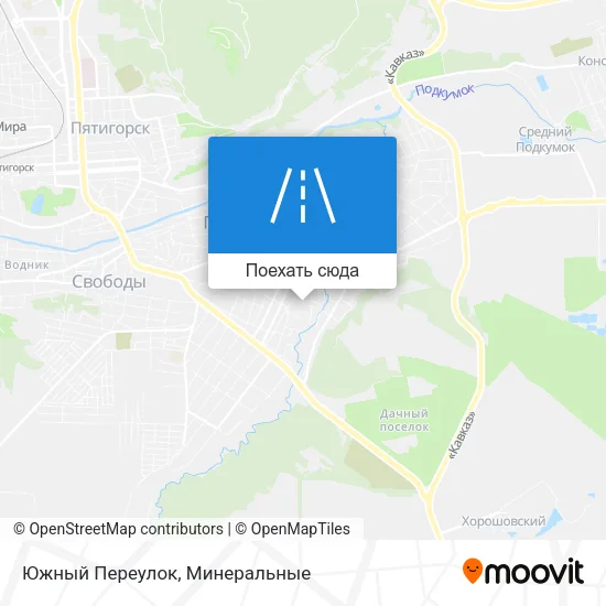 Карта Южный Переулок