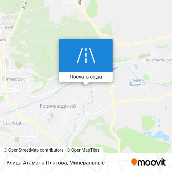 Карта Улица Атамана Платова