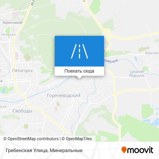 Карта Гребенская Улица