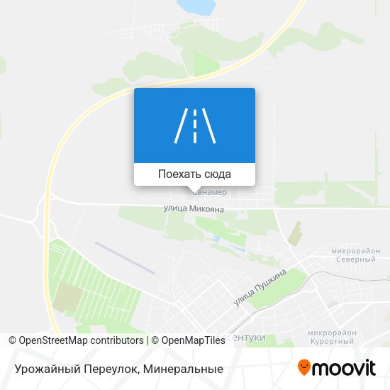 Карта Урожайный Переулок