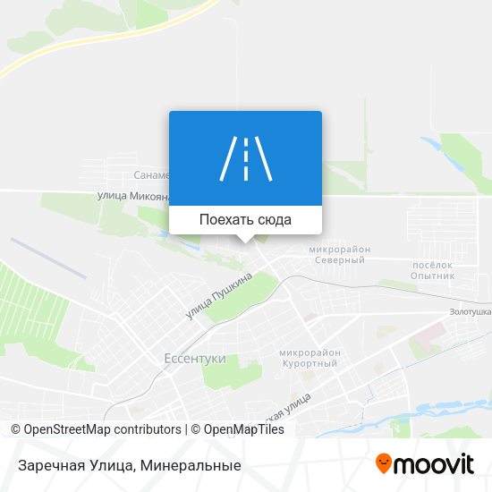 Карта Заречная Улица