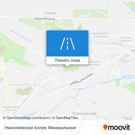 Карта Николаевская Аллея