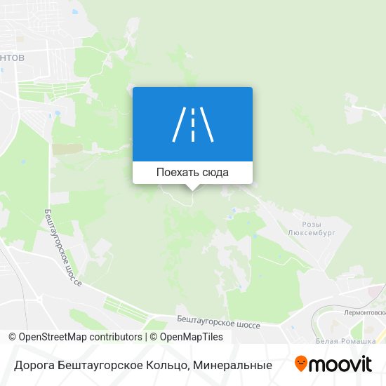 Карта Дорога Бештаугорское Кольцо