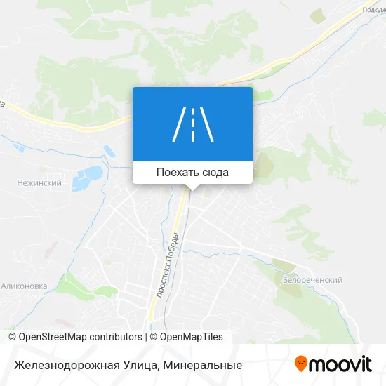 Карта Железнодорожная Улица
