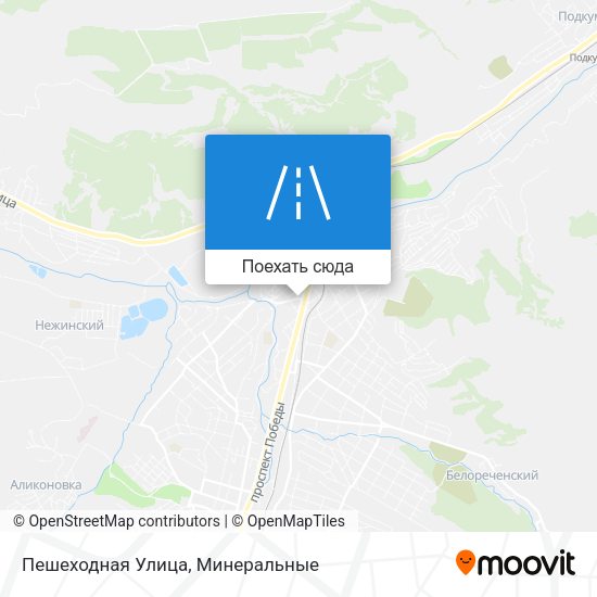 Карта Пешеходная Улица