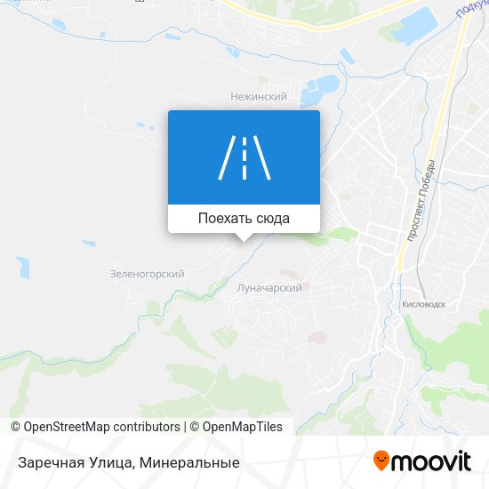 Карта Заречная Улица