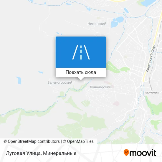 Карта Луговая Улица