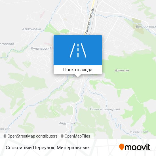 Карта Спокойный Переулок