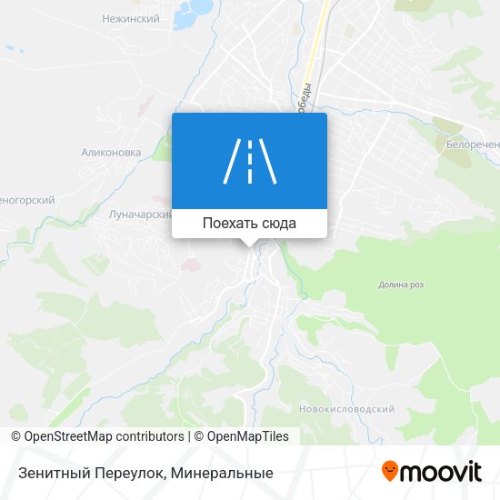 Карта Зенитный Переулок