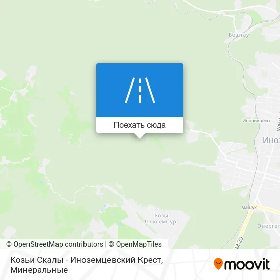 Карта Козьи Скалы - Иноземцевский Крест
