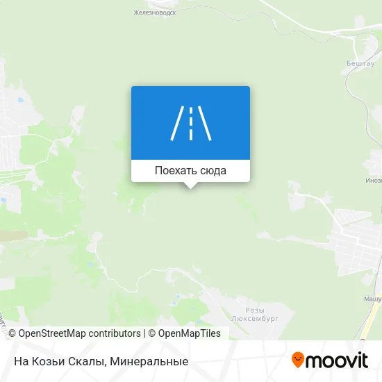 Карта На Козьи Скалы