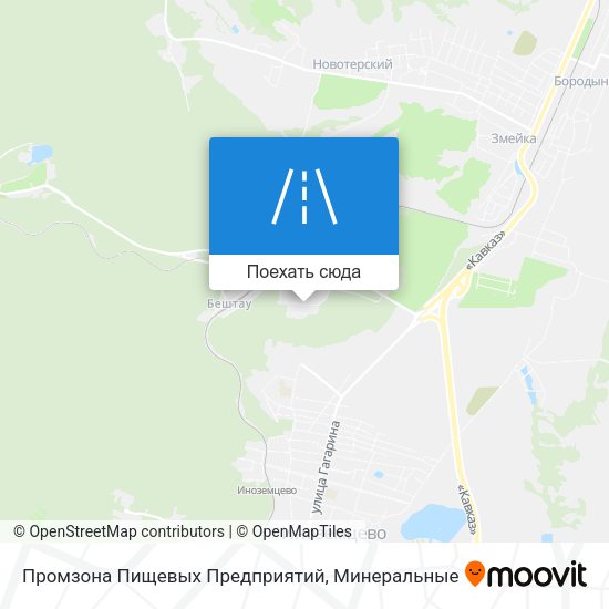 Карта Промзона Пищевых Предприятий