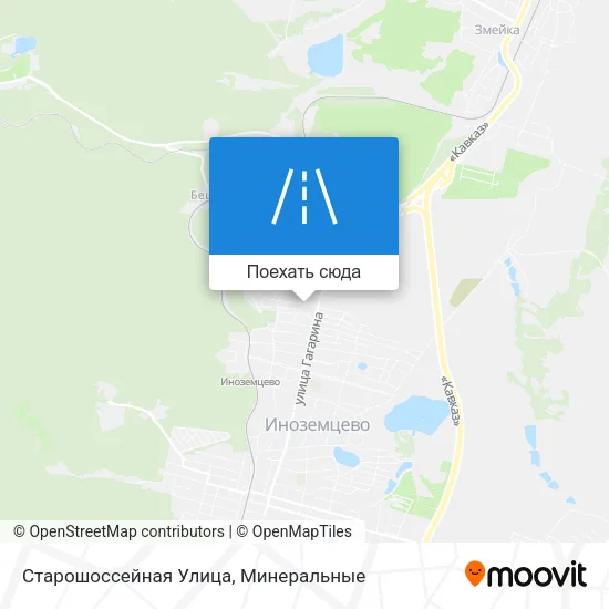 Карта Старошоссейная Улица